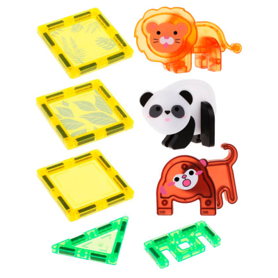 Магнитный конструктор Дикие животные 15 деталей On time 45189 1